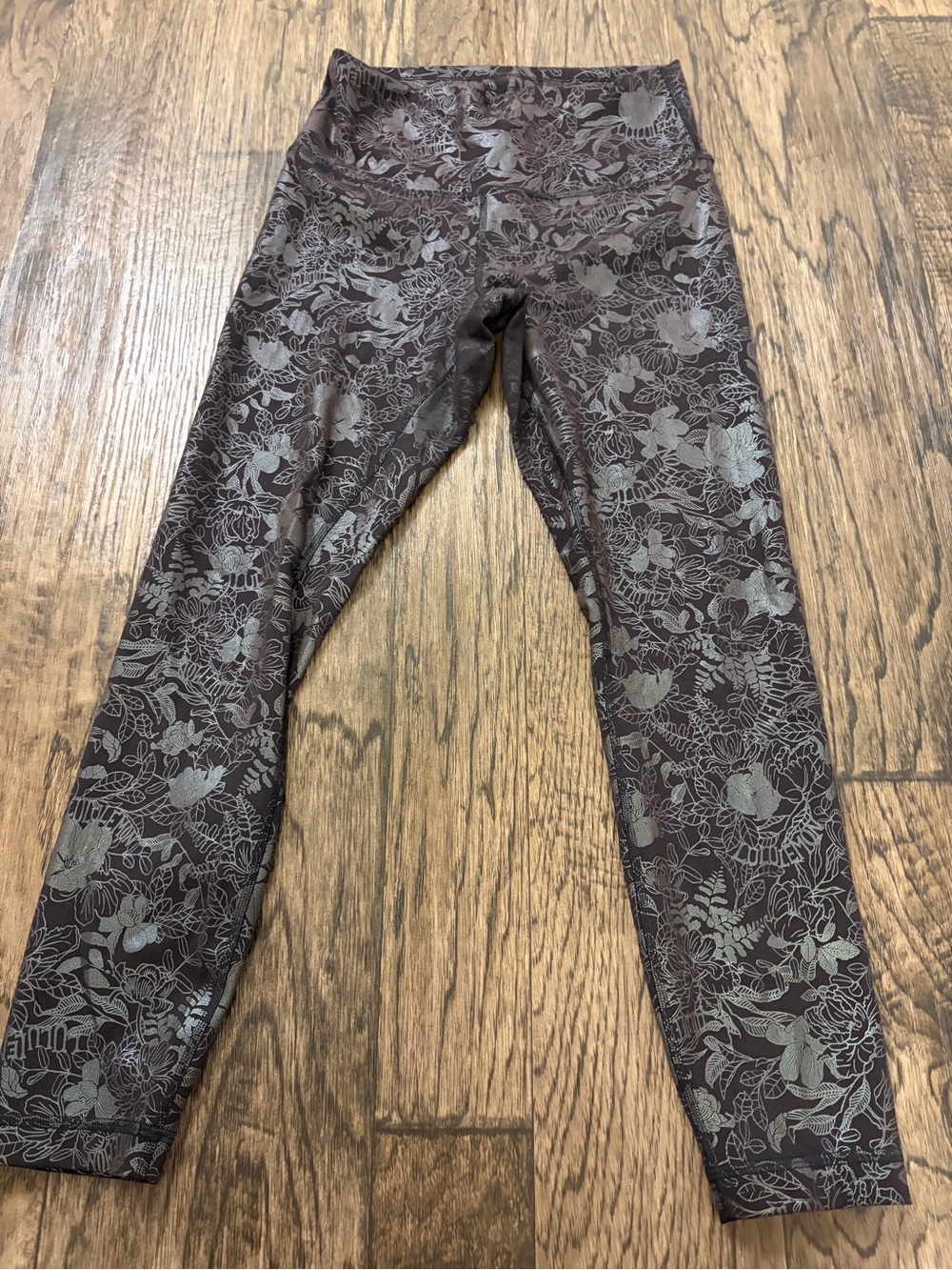 lululemon athletica Black foil Print leggings